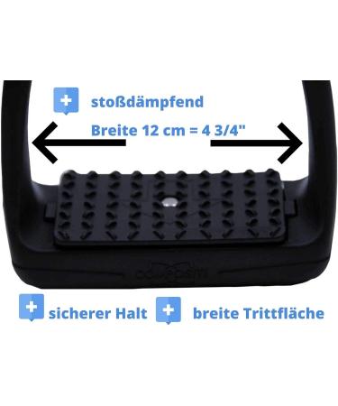 Compositi Plastic Reflex Stirrup - Flexible Wide Tread Black/Red for Equine Performance - Buy Online on GoSupps.com