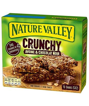 G n rique Nature Valley Crunch Oats Dark Chocolate 210 g Crunch Cereal Bar with Chocolate Chips Ideal for Breakfast Pack of 4 210 g