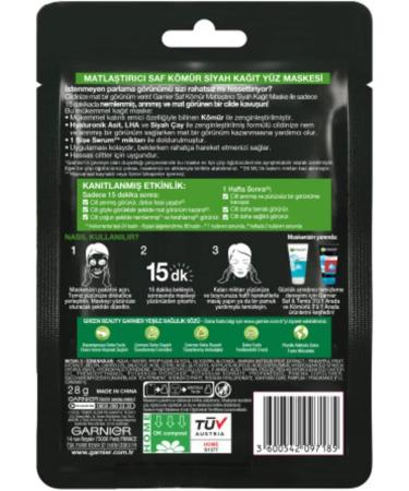 Garnier Skin Naturals PURE CHARCOAL Black Tissue Mask - Buy Online on GoSupps.com