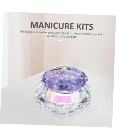 POPETPOP Nail Art Crystal Cup Cosmetics Large Purple Lipstick Glass 6.5x8cm Purple - Buy Online on GoSupps.com