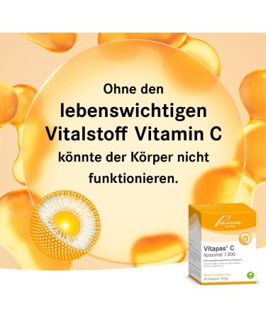 Vitapas C Liposomal 1000 - Vegan Vitamin C Supplement | 90 Lactose-Free Gluten-Free Capsules | Boost Immunity & Enhance Absorption - Buy Online on GoSupps.com