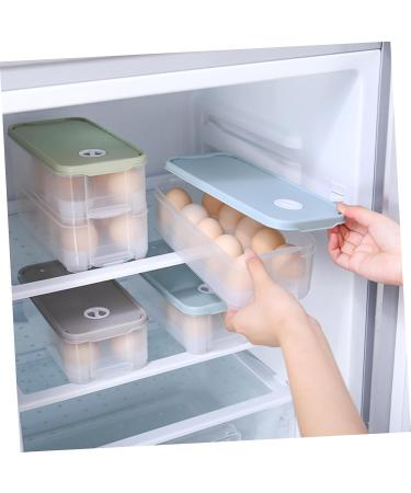 1pc Box Egg Storage Box Eggs Egg Holder for Refrigerator Household Kitchenware Earth Tones re-usable Blue 24x11.5cm - Buy Online on GoSupps.com