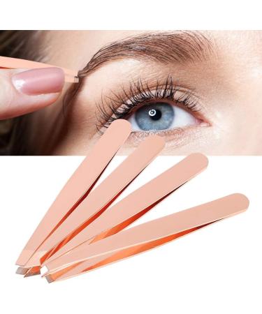 Slant Tip Tweezer Small Size Stainless Steel Tweezer Rose Gold Anti-Rust for Makeup Lovers Performence Makeup - Buy Online on GoSupps.com