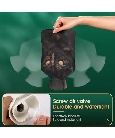 Black Cat Hot Water Bottle with Plush Cover | Hand Warmer for Adults & Children | 26.5x15.3cm - Shop Now! - Buy Online on GoSupps.com