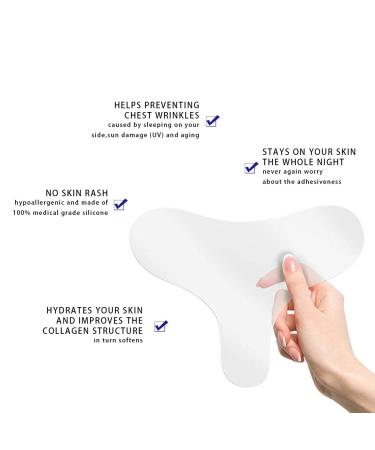 8-Part Reusable Silicone Anti-Fold Pad Set - Wrinkle Prevention & Elimination for Cleavage Chest and Eye Folds - Buy Online on GoSupps.com