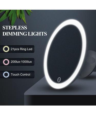 TOUCHBeauty 7X Rechargeable LED Makeup Mirror | 6.7 Inch Waterproof Lighted Shower Mirror with Locking Suction Cup | Wall Mirror TB-1779 - Buy Online on GoSupps.com