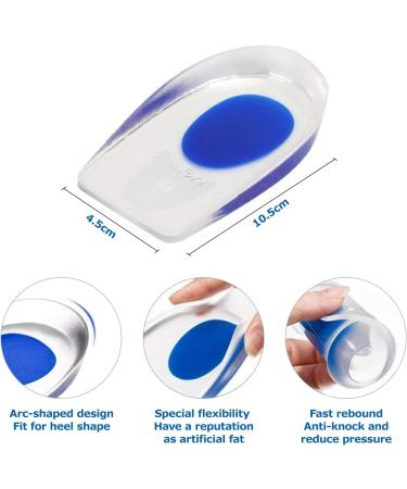 Carehabi Heel Spur Inserts - Soft Gel Pillows for Men & Women | Orthopedic Support for Heel & Achilles Tendon - 2 Pairs - Buy Online on GoSupps.com