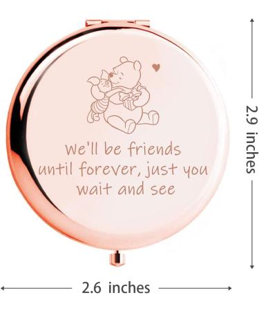 Funny Little Bear Winnie The Pooh Engraved Compact Mirror - Perfect Gift for Sisters, Best Friends, Girls, and Daughters - Buy Online on GoSupps.com