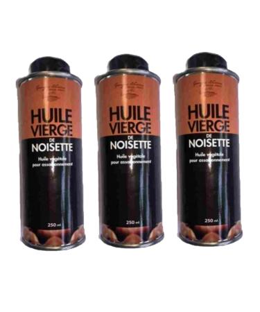 Georges Nivier Set of 3 Virgin Hazelnut Oil 250 ml Bottle