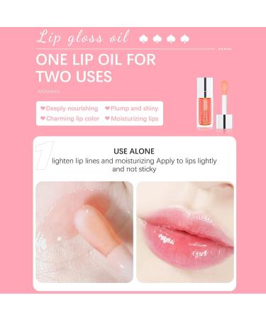 Hydrating Lip Glow Oil | Tinted Lip Balm | Long-Lasting Nourishing Lip Oil | Glitter Shine Primer Lip Tint - Buy Online on GoSupps.com