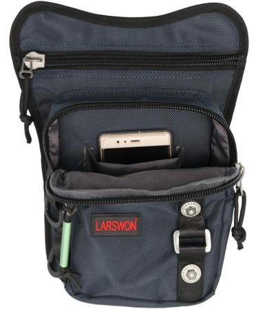 Larswon Thigh Pack Leg Bag | Tactical Waterproof Thigh Pouch Waist Bag for Motorcycles in Blue - Buy Online on GoSupps.com