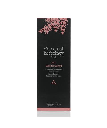 Elemental Herbology Zest Bath & Body Oil | Revitalizing Essential Oils Blend | Marjoram Sweet Orange & Rosemary | 4.9 fl. oz | Cruelty Free International Shipping - Buy Online on GoSupps.com