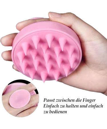 Silicone Scalp Massage Brush for Dandruff Removal & Hair Growth - Turquoise & Pink Head Massager for Wet & Dry Hair - Buy Online on GoSupps.com