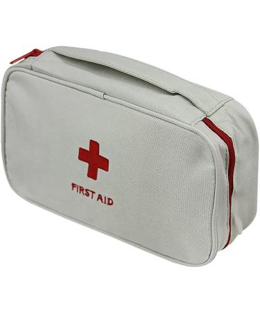 Oxford Fabric Medical Bag - Travel First Aid Bag for Families | Caregiver Emergency Bag in Red/Grey - Buy Online on GoSupps.com