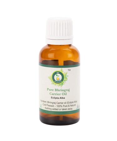 R V Essential Bhringraj Oil | Eclipta Alba | 100% Pure Natural | Cold Pressed | Bhringraj Hair Oil | For Hair Growth | Rare Herb Series | 15ml | 0.507oz 15ml (0.507 Ounce)