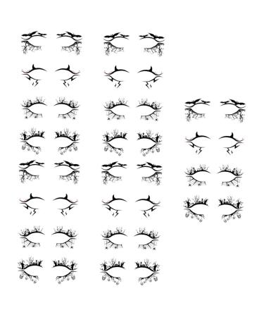 FOMIYES 20 Pairs Halloween Eyeliner Stickers Decor Eyeliner Decals Self-adhesive Eyeliner Stickers Prom Miss 1 count (Pack of 1) Blackx5pcs