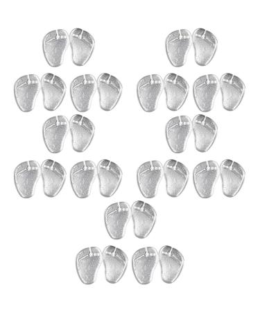 Mobestech 15 Pairs Forefoot Slipper Pad Shoe Filler Forefoot Cushions Sandal Cushions Foot Protection Insoles Toe Protectors for Sandals Transparent Heels Toe Pads Gel Toe Cap Soft