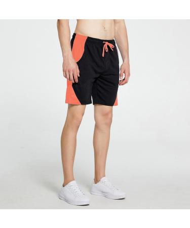 Ronony Men's Quick-Dry Breathable Sports Shorts - Lightweight Running & Gym Pants with Pockets - Perfect for Fitness & Training - Orange - Buy Online on GoSupps.com