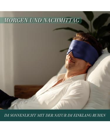 Buy Joyhabit Extra Large Silk Sleep Mask for Men & Women - Adjustable Cloud Curve Design in Deep Night Blue for Ultimate Comfort & Sleep - Buy Online on GoSupps.com