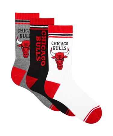 Primark Limited-pack with 3 bulls socks-set with 3 NBA socks officially licensed size 43-46 EUR black white and gray 43-46