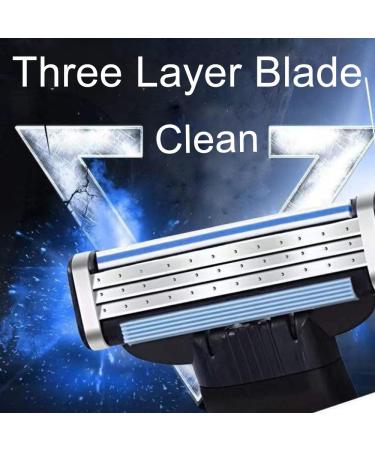 4 Replacement Razor Blades for Men - Comfortable Manual Shaving | High-Quality Men's Razor Blades - Buy Online on GoSupps.com