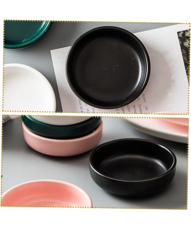 MAGICLULU 8 Pcs Sauce Dish Vinegar Dish Sauce Serving Sauce Bowls Relish Plate Small Ceramic Bowl Soy Sauce Dish Ingredient Bowls for Prep Sauce Seasoning Dish Fruit Seasoning re-usable 9X9X2.5CMx4pcs Blackx4pcs - Buy Online on GoSupps.com