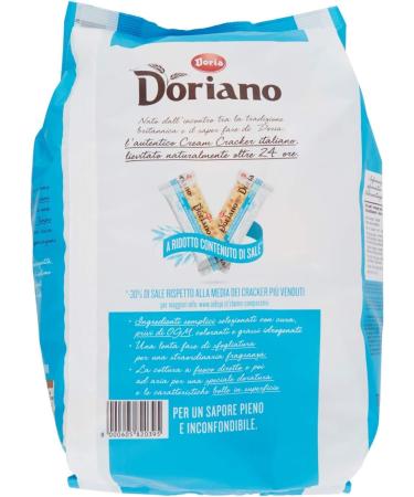 Doria Doriano Low Salt Crackers Salted Biscuits Without Grains 6 x 700 g + Italian Gourmet Pulp 400 g - Buy Online on GoSupps.com