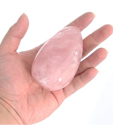 Orientrea Rose Quartz Palm Stone - Healing Crystal Pocket Energy Stone - Buy Online on GoSupps.com