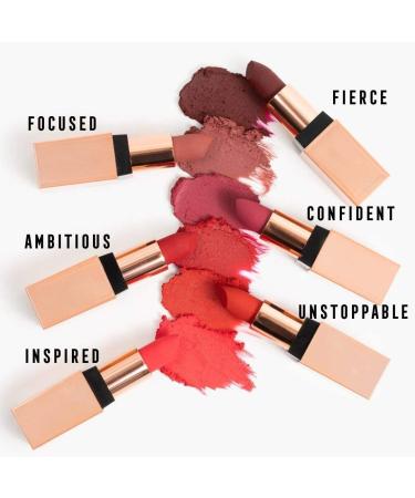 Bossy Cosmetics Vegan Matte Lipstick in Ambitious - Red | Long Lasting & Hydrating Lip Stick with Vitamin E & Watermelon Seed Oil | Paraben & Cruelty Free - Buy Online on GoSupps.com