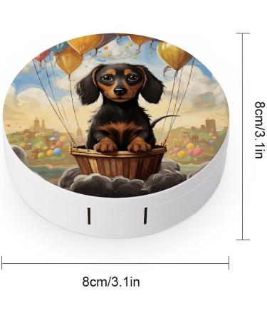 Dachshund Hot Air Balloon Contact Lens Case | Travel Box & Care Accessories - Buy Online on GoSupps.com