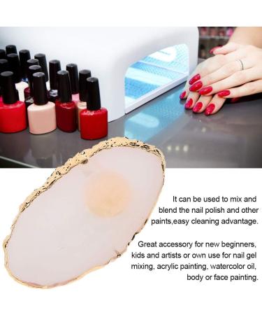Resin Nail Art Palettes Resin Mini Nail Art Gel Polish Color Mixing Plate Tips Display Holder Manicure Tool Nail Art Painting Gel Plalette (white) - Buy Online on GoSupps.com