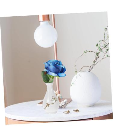 Ciieeo Desktop Decor Office Plants Hydroponics Holder Vase Table Container Decorative Desk Home Delicate White 7X13CM - Buy Online on GoSupps.com