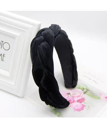 LEBENSWERT Velvet Braided Headband for Women - Vintage Wide Traditional Hairband in Black | Stylish Fashion Accessories International Shipping - Buy Online on GoSupps.com