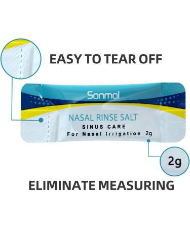 Saline Packets for Nasal Rinse - 100 Count Premixed Salt Packets | International Shipping Available - Buy Online on GoSupps.com