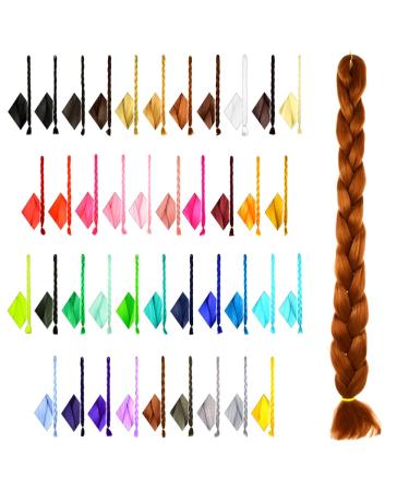 Mybraids 1-colored premium braid hair 2m long for Rasta braids Dreads crochet twist box braids cornrows art hair extensions braiding hairstyles (7-on roe brown)