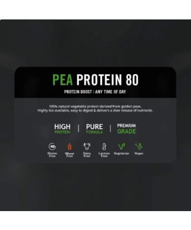 Pea Protein Isolate Powder | 100% Plant-Based & Natural | Gluten Free | No Added Sugar | 1 Kg Pack - Buy Online on GoSupps.com