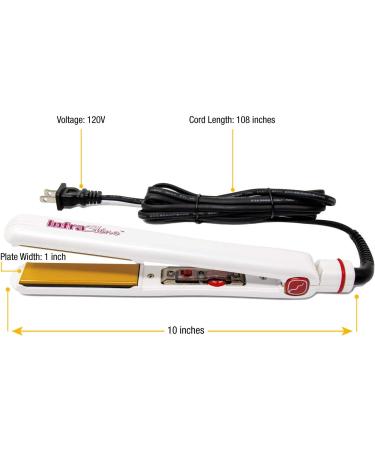 Redline Professional 1 Flat Iron - White Hair Straightener for Effortless Styling | International Shipping Available - Buy Online on GoSupps.com