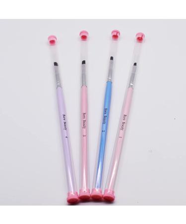BornBeauty 4pcs Cuticle Nail Cleaning Brush Set - Manicure Nail Art Tool (4Colors) - Buy Online on GoSupps.com