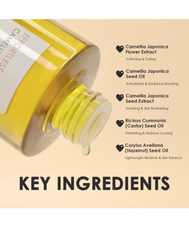 glowiest Effortless Glow Camellia Body Oil Anti-Aging & Antioxidant Formula with Camellia Japonica Hazelnut & Castor Oils Lightweight Fast-Absorbing Deep Moisture 100ml - Buy Online on GoSupps.com