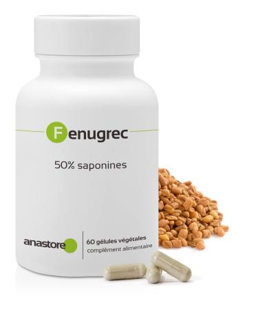 Fenugreek * 500 mg / 60 capsules * 50% saponin title* Anti-inflammatory, deficiencies (hemoglobin), sports performance (muscle mass), weight (eating)