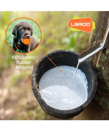 Laroo Durable Dog Toys - Squeaker Dog Ball & Football for Small & Large Dogs | Natural Rubber 5cm Orange - Buy Online on GoSupps.com