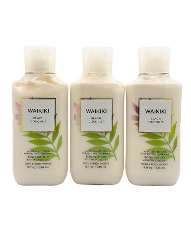 Bath & Body Works Waikiki Beach Coconut Body Lotion 8oz - 3 Pack - Buy Online on GoSupps.com