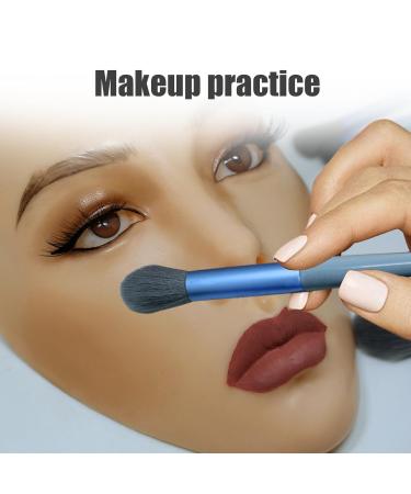 Silicone Makeup Practice Face Board for Beginners - Reusable Eyebrow Eyeliner & Foundation Training - White Skin Model - Buy Online on GoSupps.com