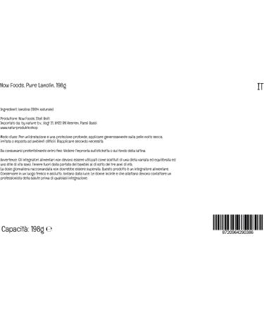  NOW Now Food pure lanolin pure wool fat 198 g apply to skin gluten free non-GMO soy free - Buy Online on GoSupps.com