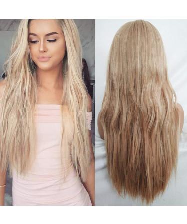 Women's Gold Curly Wig - Long Synthetic Brazilian Wavy Hair for 60s 70s 80s Cosplay | International Shipping - Buy Online on GoSupps.com