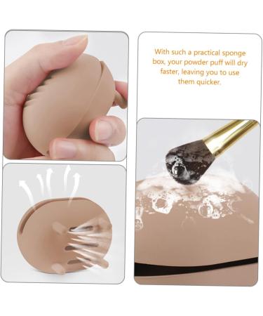 Ipetboom 1 Set Silicone Beauty Tools Travel Silica Gel Makeup Brush Shaper 7.5x5cm Khaki - Buy Online on GoSupps.com