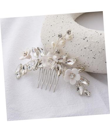 MAGICLULU Floral Hair Side Comb Decorative Hair Comb Rhinestone Flower Hair Comb Flower Rhinestone Flower Hair Side Comb Bridal Hair Clip White Crystal Accessories The Flowers Miss - Buy Online on GoSupps.com