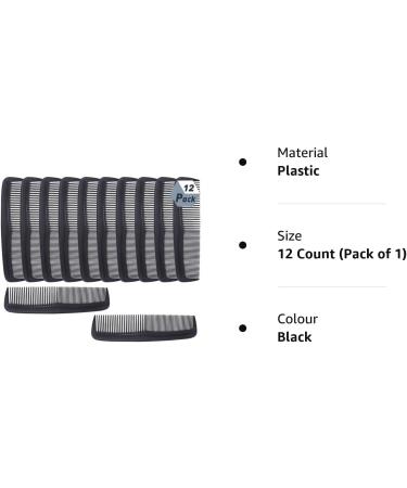 12 PCS Colorful Plastic Hair Combs Set - Fine Dressing Styling Combs for Women and Men - Salon and Hotel Hair Care Tool - Buy Online on GoSupps.com