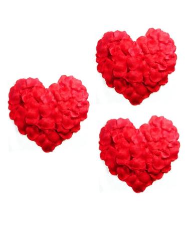 Zerodeko 3000 Pcs Silk Rose Petals Faux Rose Petals Lifelike Rose Petals Affordable Wedding Decorations Ornament Popcorn Decorations Romantic Decorations Pillow Filler Red Rose Petals 1000