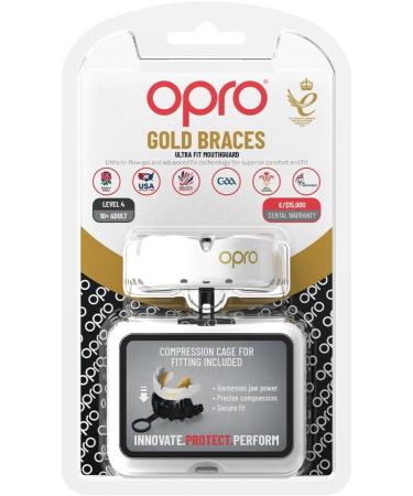OPRO Gold Level DASS Control Mouthguard | Premium Sports Mouth Protection for Boxing Handball Martial Arts & Hockey - White - Buy Online on GoSupps.com